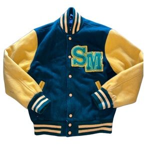 Vintage Style Letterman Jacket: Wool Type Out-layer:Adult Small Stewart&Strauss